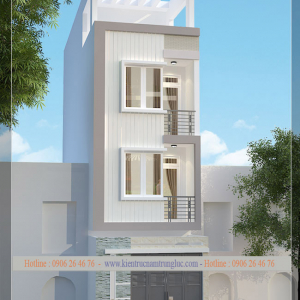 Mẫu Thiết Kế Nh&agrave; Phố 3 Tấm Hiện Đại
