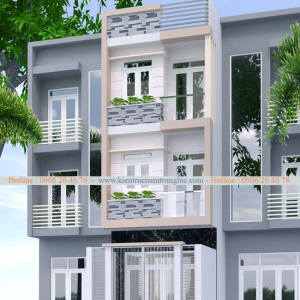 Mẫu Thiết Kế Nh&agrave; 1 Trệt 2 Lầu